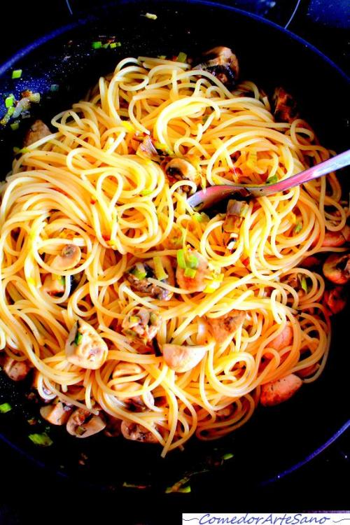 Espaguetis champinones1